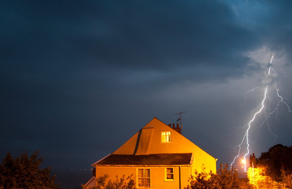 Lightning over Lyme Bay