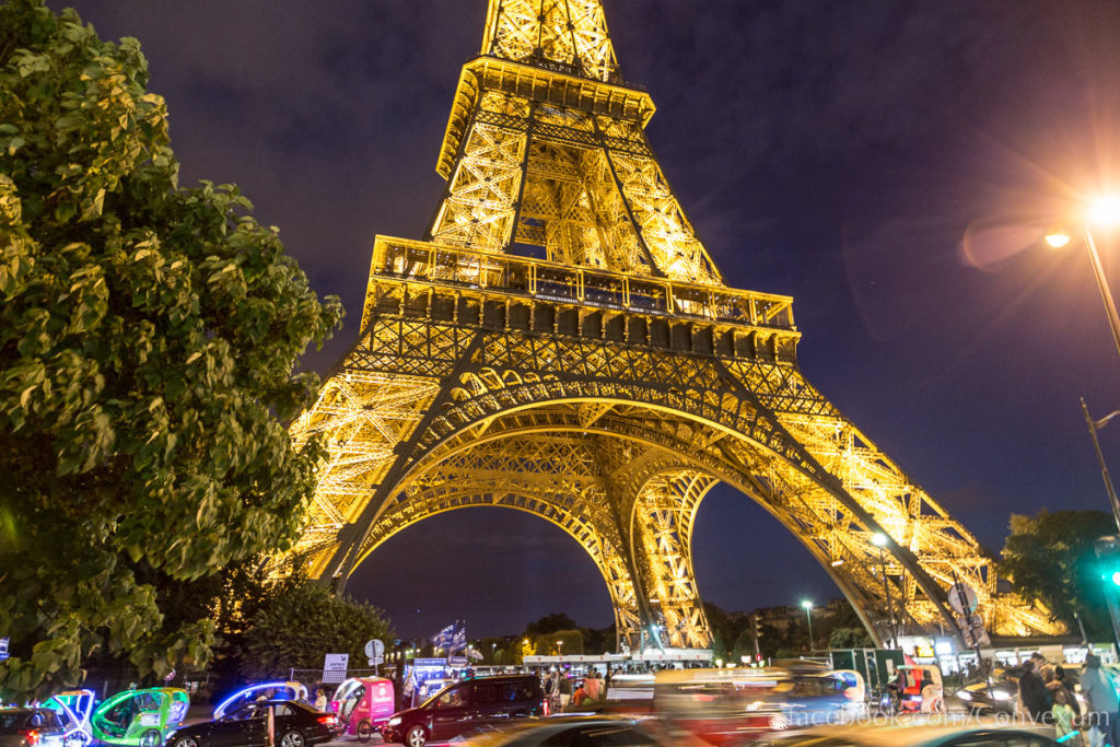 The Eiffel Tower at night