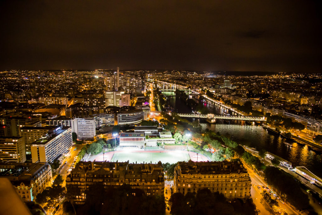 View from The Eiffel Tower at night